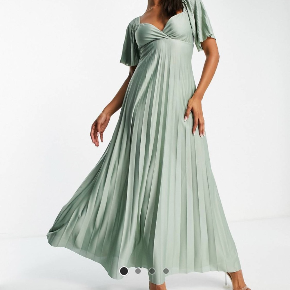 Asos pleated maxi dress